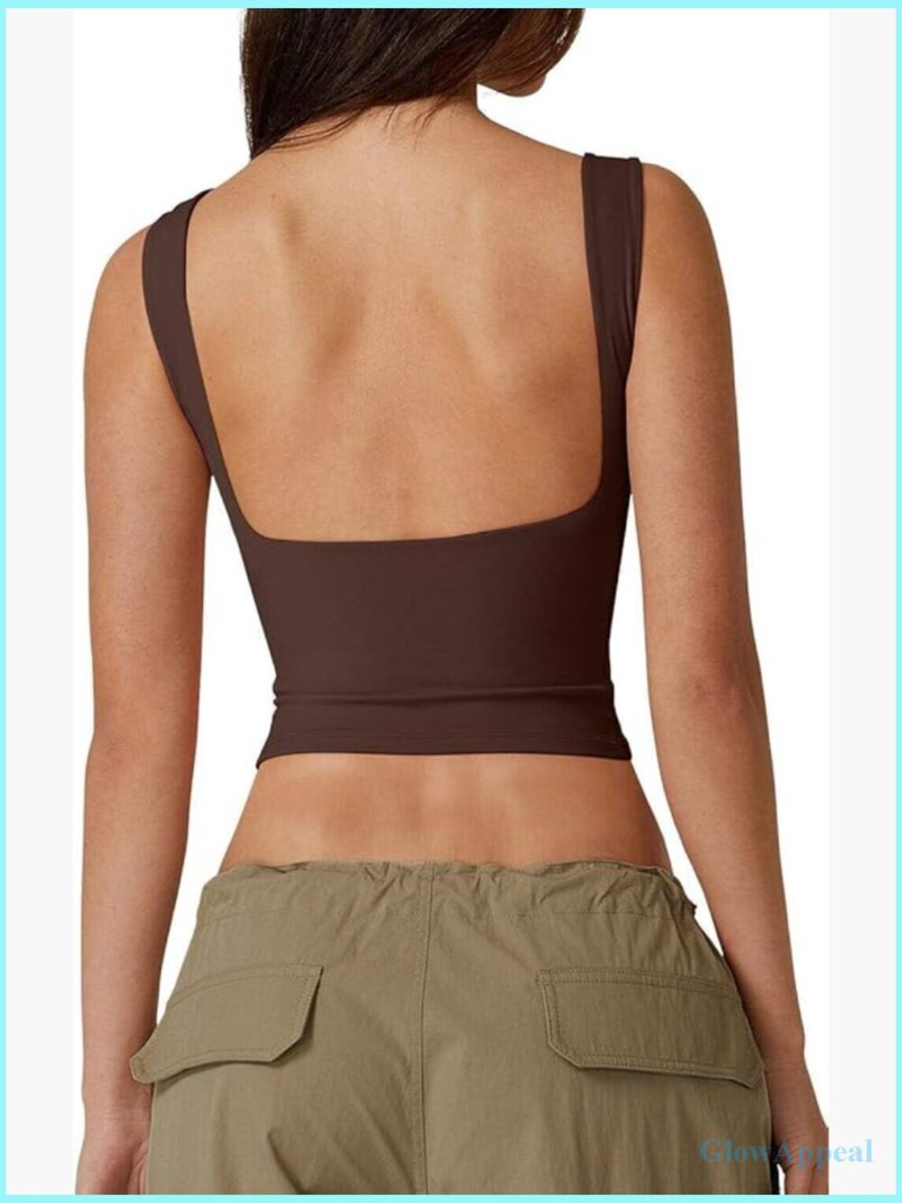 Sleeveless Crop Tank Top Open Back High Neck Slim Fit Y2k Tops